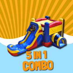 5 in 1 Bounce House W/Slide Combo