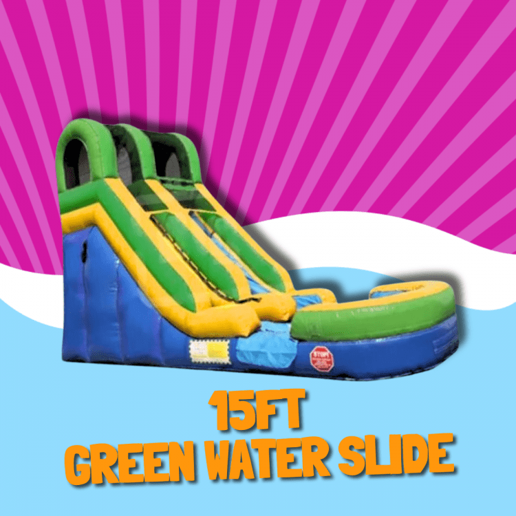 15ft Green Water Slide